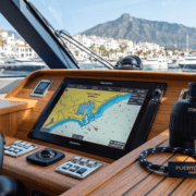 Modern yacht navigation dashboard in Puerto Banús Marbella