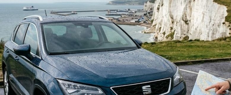Spanish registered SUV arriving in the UK at Dover.
