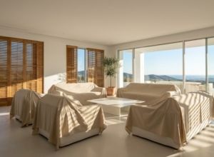 Luxury home in Andalucia with furniture protected during long owner absence.